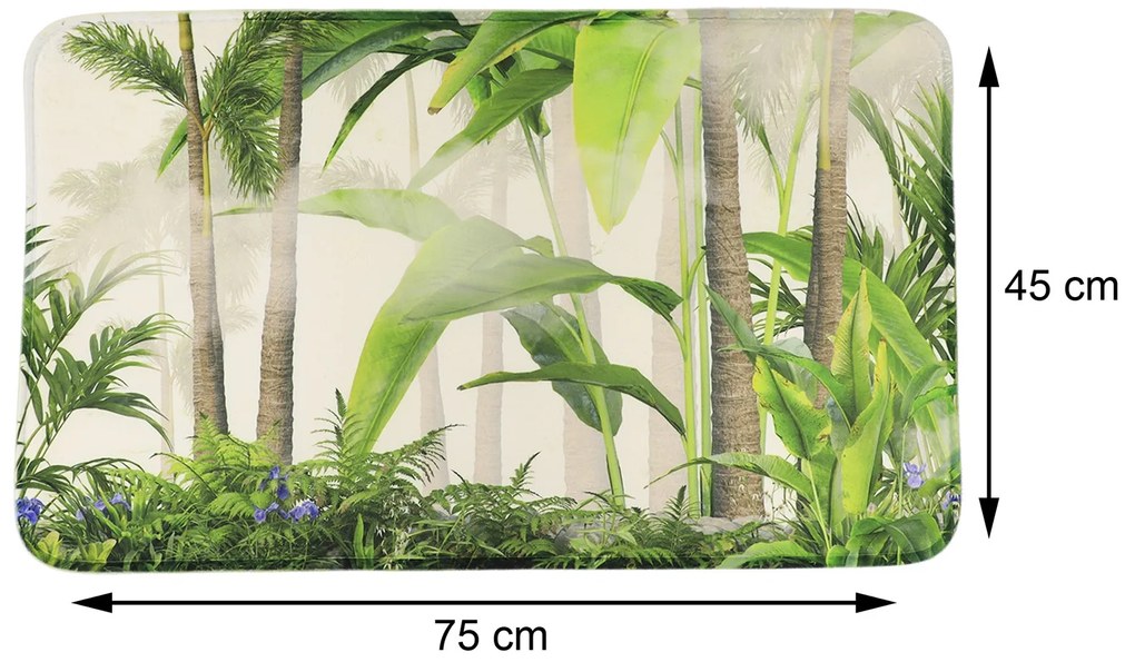 Predložka do kúpeľne Oasis, 45x75 cm, viacfarebná