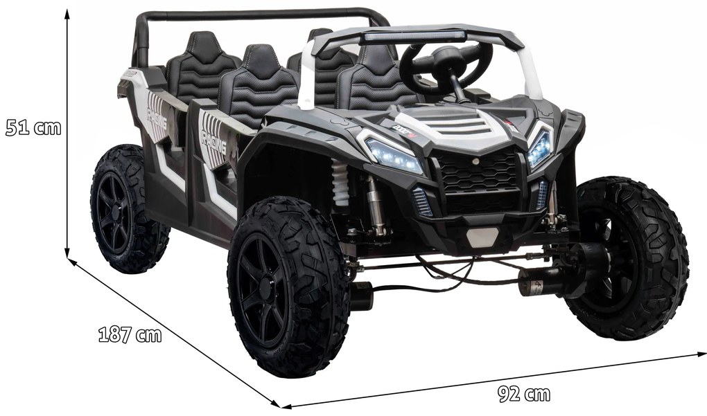 RAMIZ Vozidlo 4-osobové Buggy ATV RACING UTV2000 A033.LIION - biele