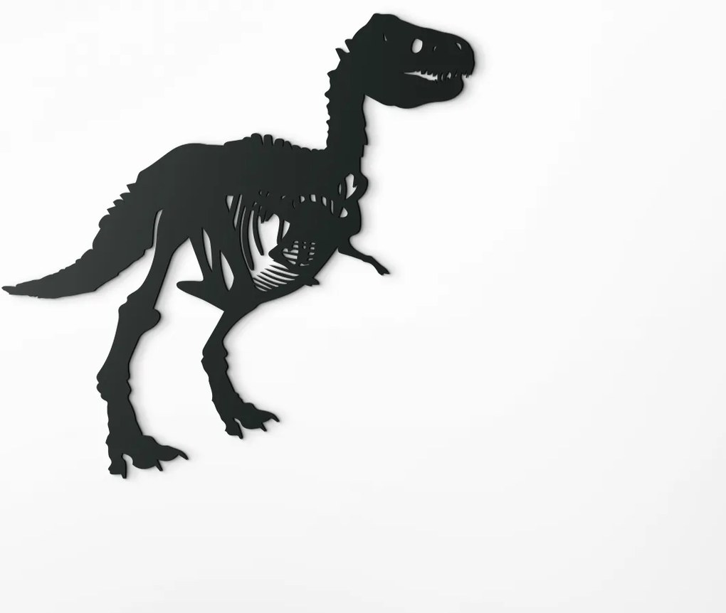 drevko Detská nálepka na stenu Kostra dinosaura Rozmer obrazu: 32 x 32,5 cm, Farba dekorácie: Čierna