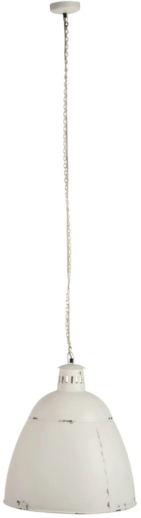 Biela závesná kovová lampa s patinou - 45 * 45 * 55 cm