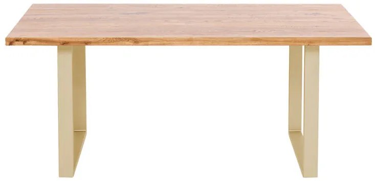 Jackie stôl dub/mosadz 160x80 cm
