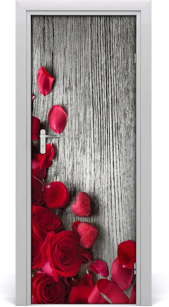 Fototapeta na dvere samolepiace  červená ruža