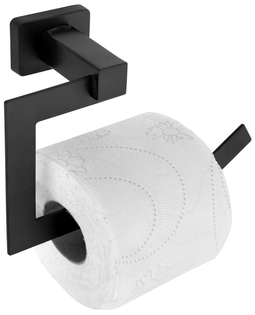 Tutumi Rea príslušenstvo - Držiak toaletného papiera ERLO 04, čierna, REA-80010