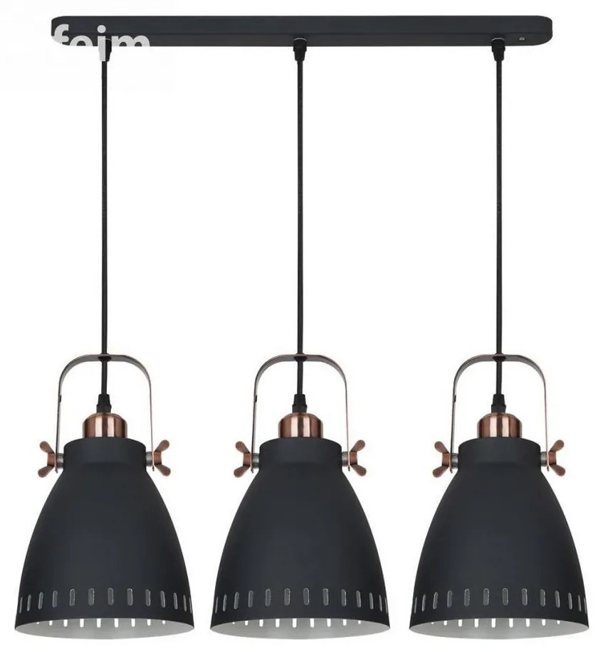 ITALUX MD-HN8026S-3-B+RC - Luster na lanku FRANKLIN 3xE27/60W/230V