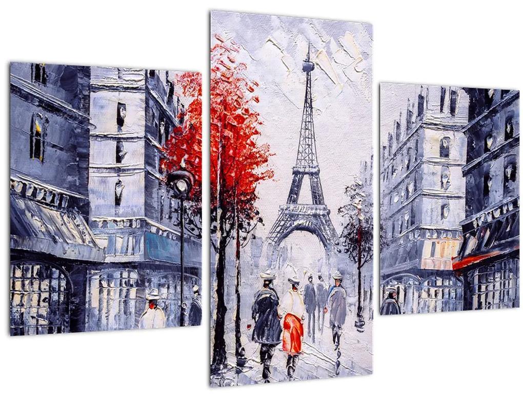Obraz uličky v Paríži, olejomaľba (90x60 cm)