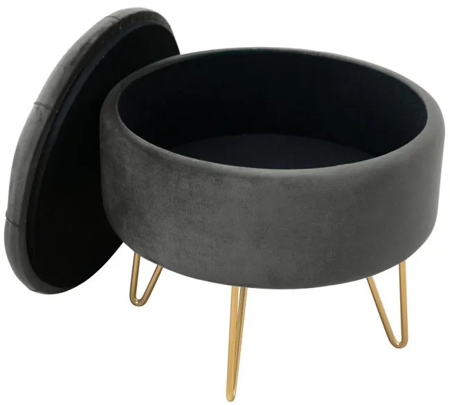 Úložná taburetka CARO grafitová