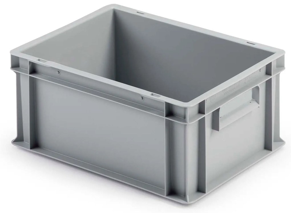 Sada 10 kusov - UNISTA Euro prepravka s uzavretými rukoväťami 43-175 - sivá