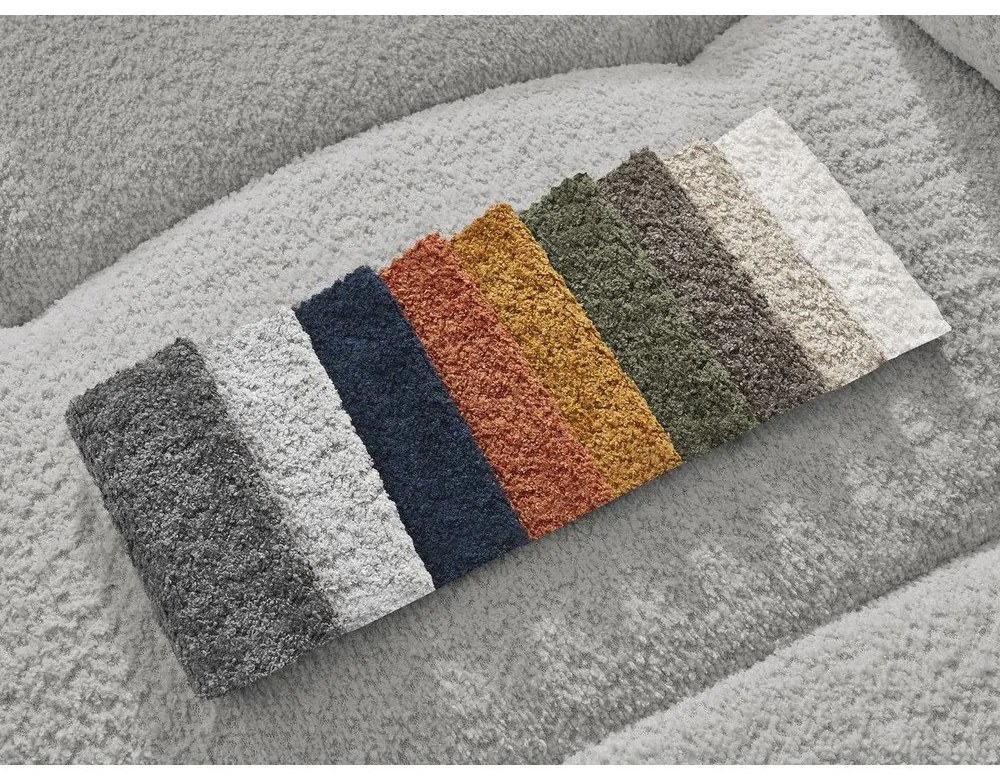 Svetlosivá rozkladacia/s úložným priestorom rohová pohovka z textílie buklé (ľavý roh/s leňoškou) Roxelane – Bobochic Paris