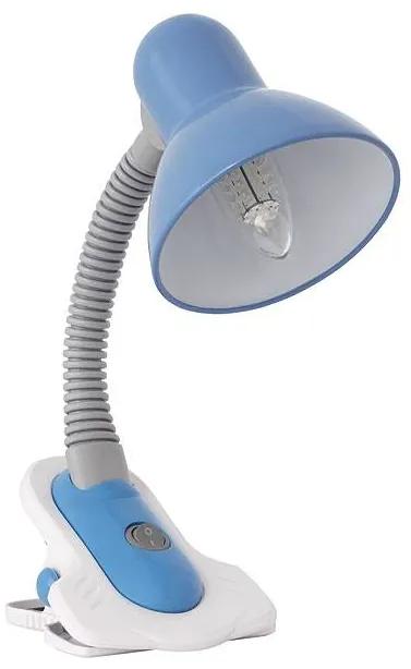 KANLUX Stolná lampa s klipom SUZI, 1xE27, 60W, modrá