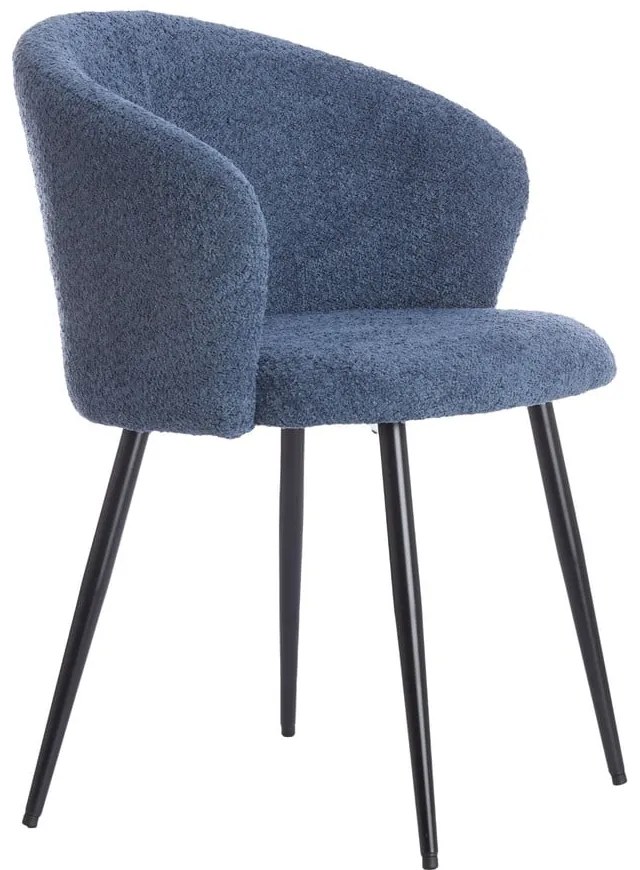 Modré kovové jedálenské kreslá v súprave 2 ks Radaja – Light &amp; Living