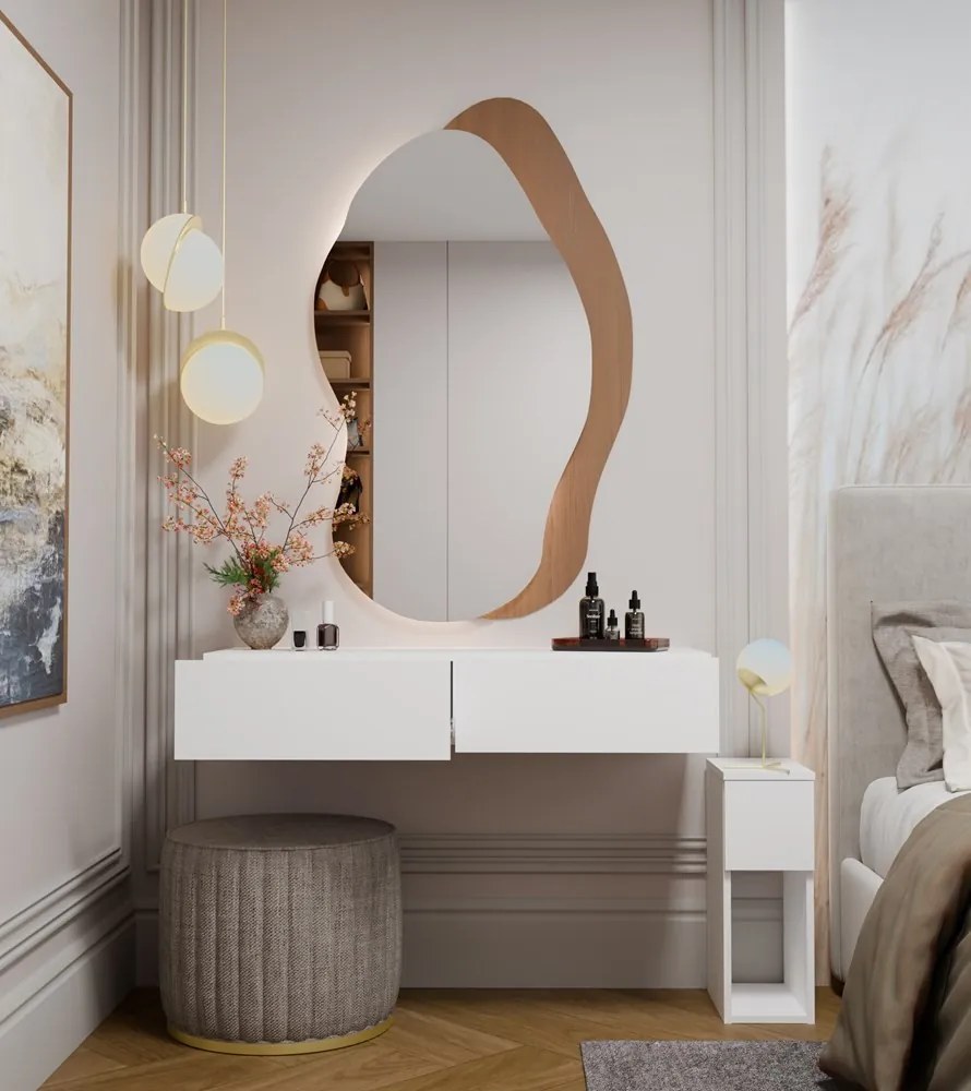 Závěsný toaletní stolek MIKA 110 cm bílý