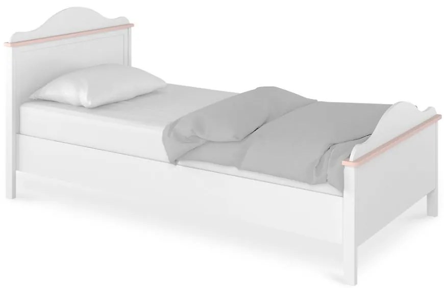Posteľ s matracom Luna LN-08 biely/ružové