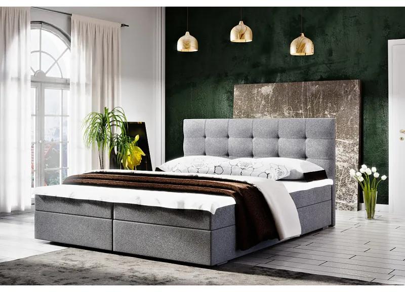 Moderná posteľ s úložným priestorom 180x200 STIG II - šedá