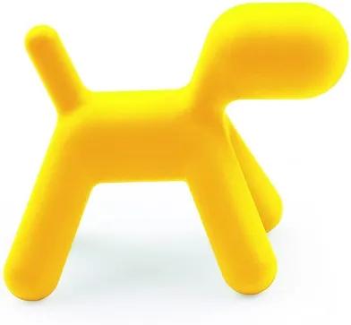 Stolička pre deti Psík, 70 cm, žltá