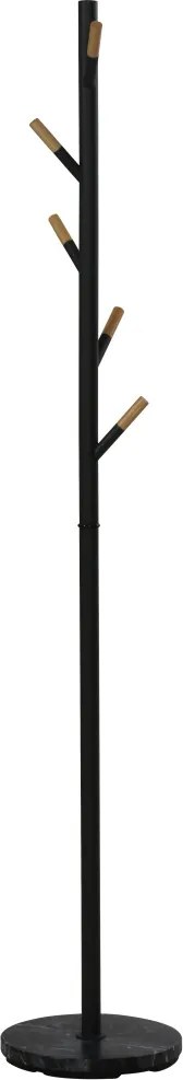 Stojací vešiak Arnold, čierny/borovica