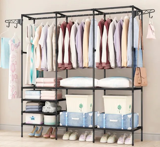 Šatníková skriňa SYNTIA čierna