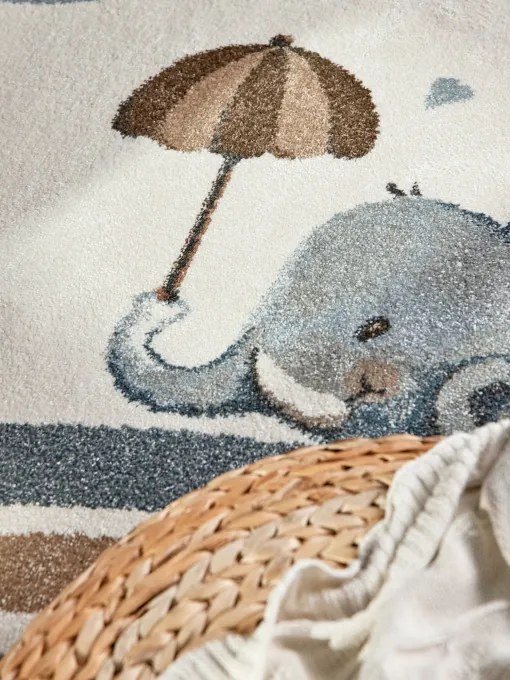 Koberec Villeroy & Boch BOHO KIDS Walk like an Elephant Rainy Party krémový