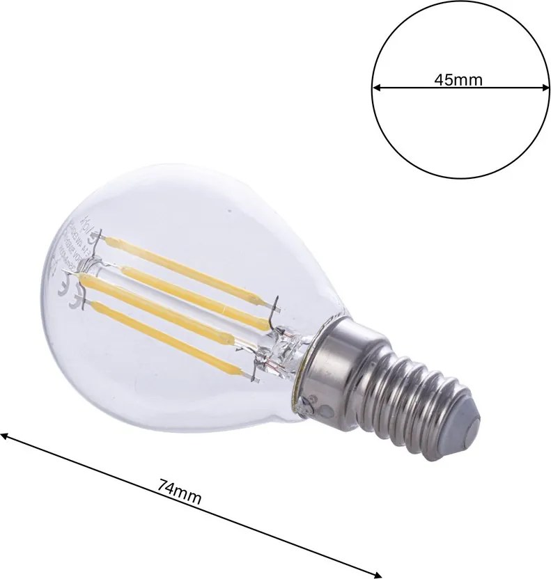 LED žiarovka FILA 01 teplá biela