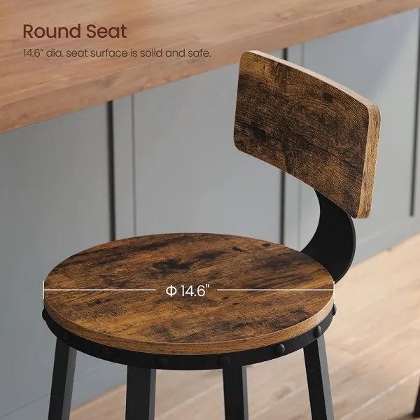 Barová stolička AVEN hnedá/čierna