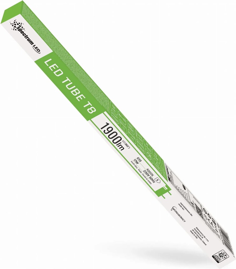 Spectrum LED Spectrum, LED Tube Neutral White 120CM T8 230V 17W WOJ+22304, OSW-12005