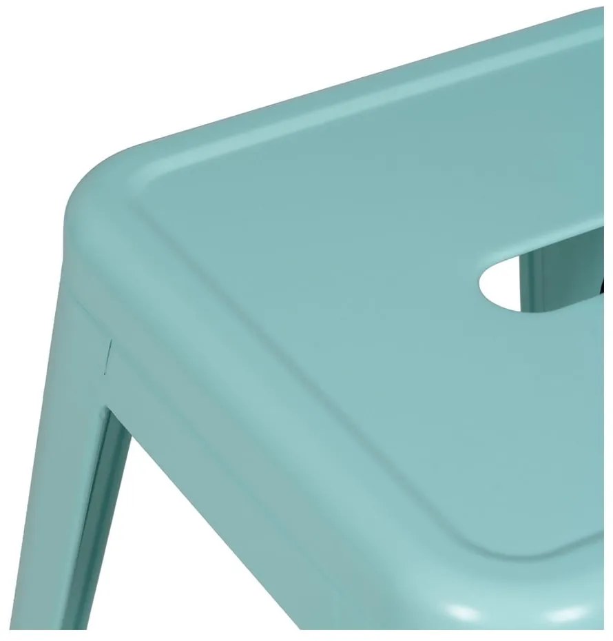 Tyrkysovomodré kovové barové stoličky v súprave 2 ks (výška sedadla 61 cm) – Ixia