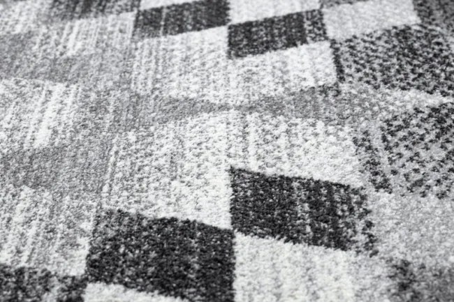 Koberec KAKE 25812677 Geometric - Romby 3D sivý/čierny