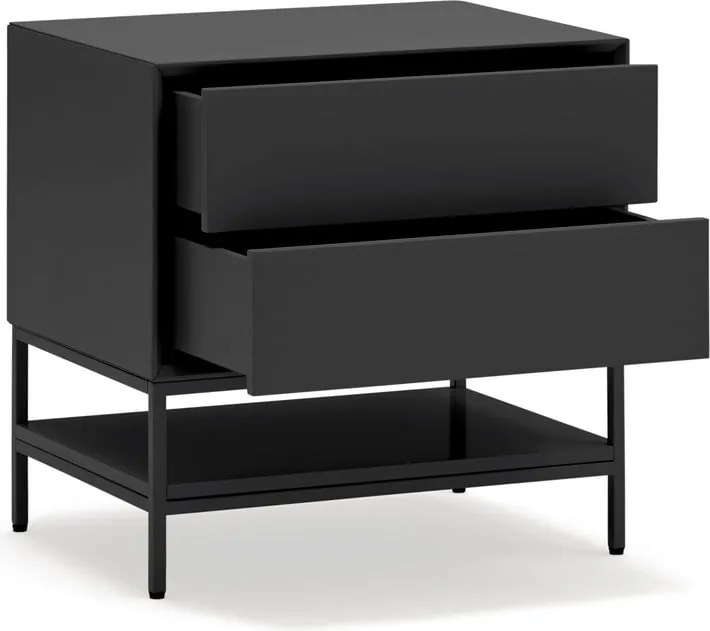 Čierny nočný stolík Platt – Teulat