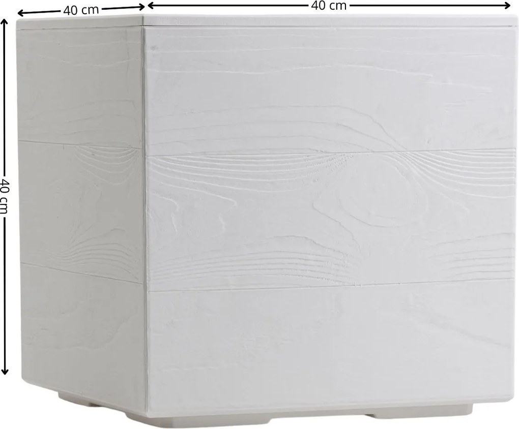 Květináč na kolečkách BETONIQUE 40x40 cm krémový