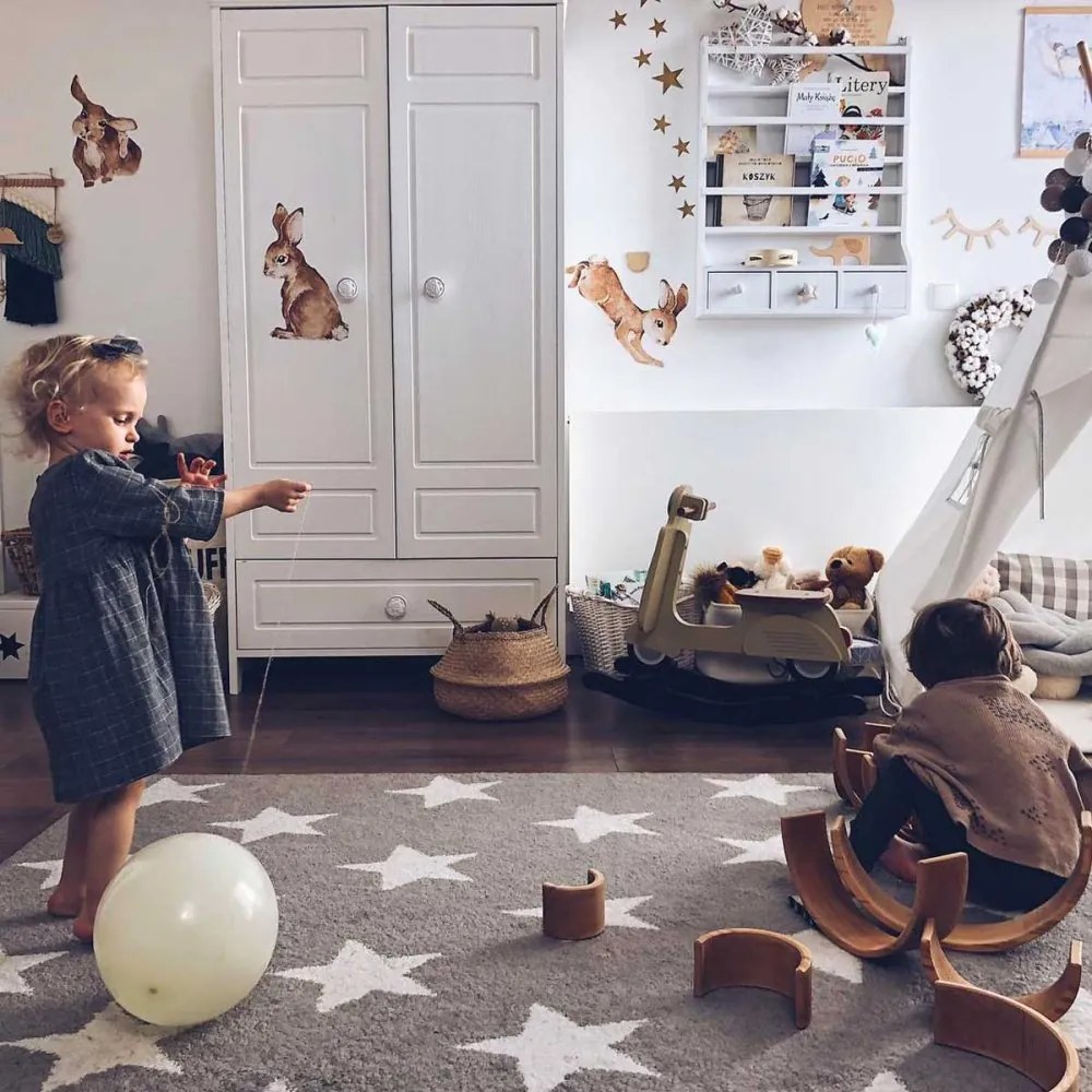 Samolepka do detskej izby sada rozprávkových králikov