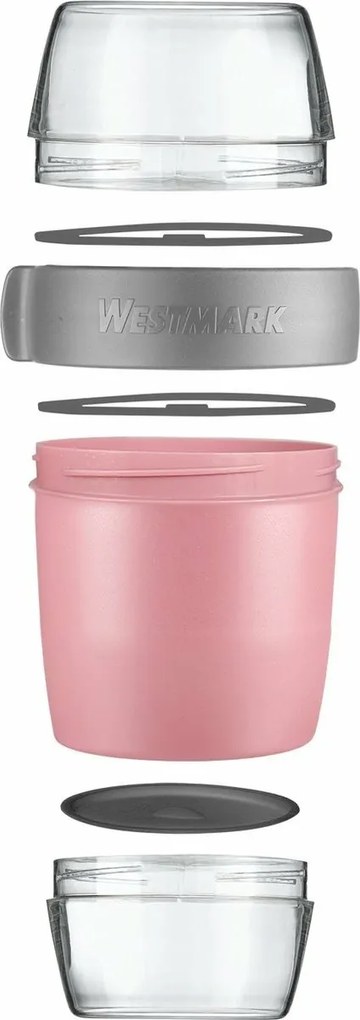 Westmark Trojdielna dóza na jedlo, 1150 ml, ružová, L