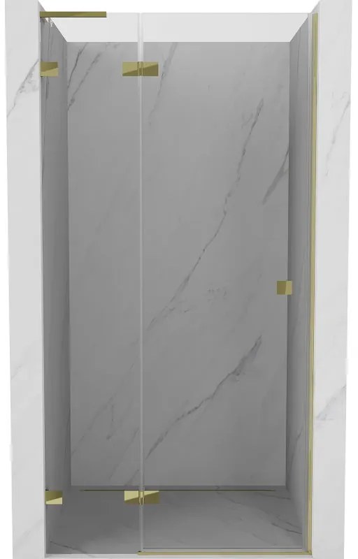 Mexen, Mexen Lunar L Otočné ľavé sprchové dvere 100 cm, transparentné, zlaté - 834L-100-000-50-00-L