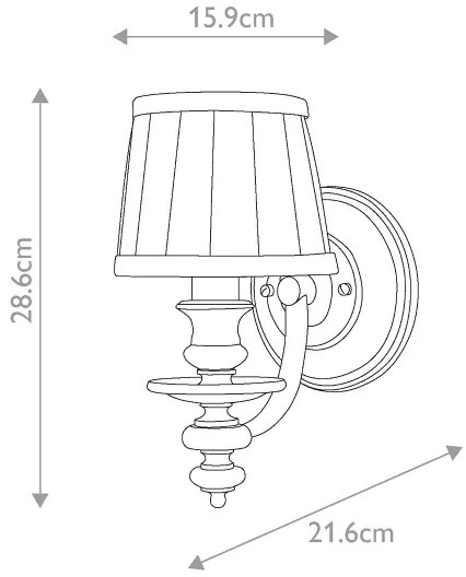 Hinkley HK-DUNHILL1 - Nástenné svietidlo DUNHILL 1xE14/60W/230V
