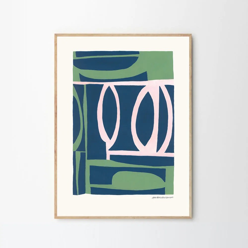 Moikka Plagát Green House by Leise Dich Abrahamsen 30x40 cm