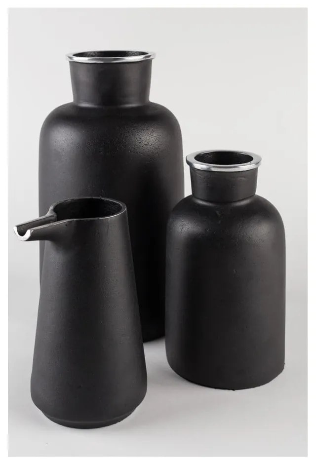 Čierna hliníková váza Zuiver Farma, výška 29 cm