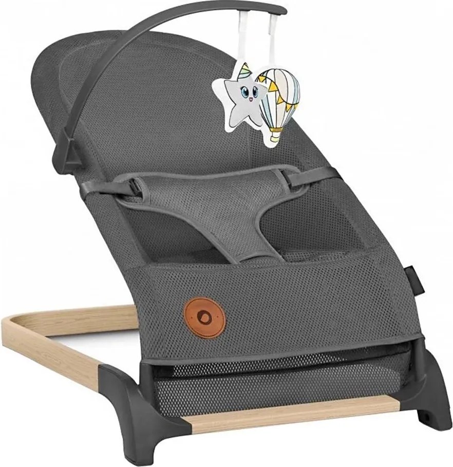 Lionelo - Detské hojdacie lehátko JUNE sivé