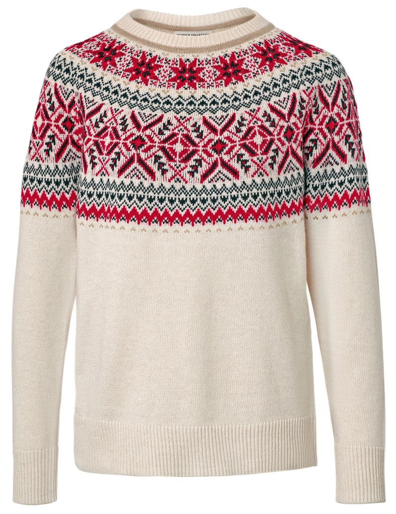 Pletený pulóver s nórskym vzorom