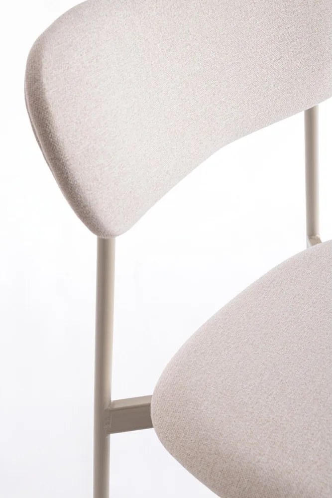 Taupe čalúnená jedálenská stolička Inka – Yes Everyday