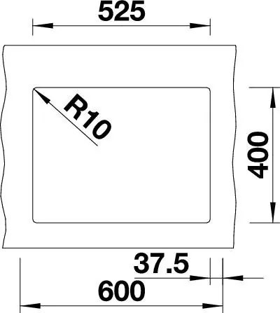 Blanco Subline 340/160-U, silgranitový drez pod pracovnú dosku 555x460x190 mm, drez vpravo, 1,5-komorový, tmavá hnedá, BLA-523567