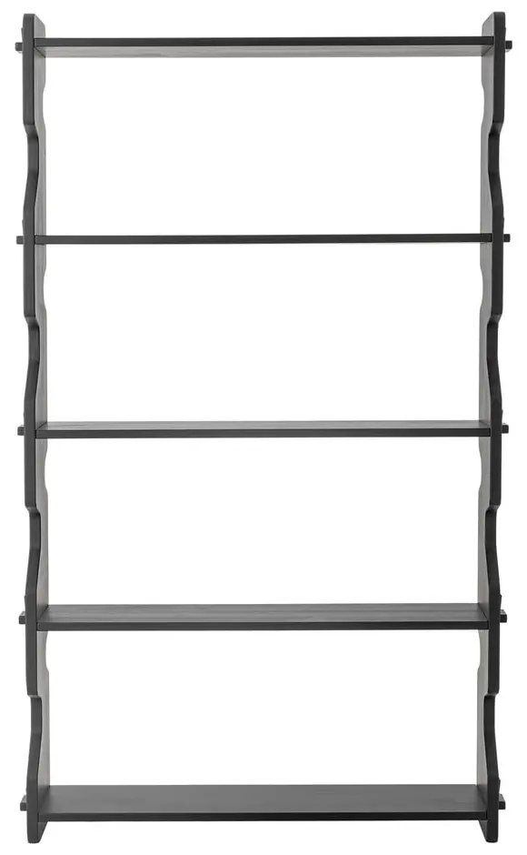 Čierna knižnica z borovicového dreva 84x140x20 cm Savoya – Bloomingville