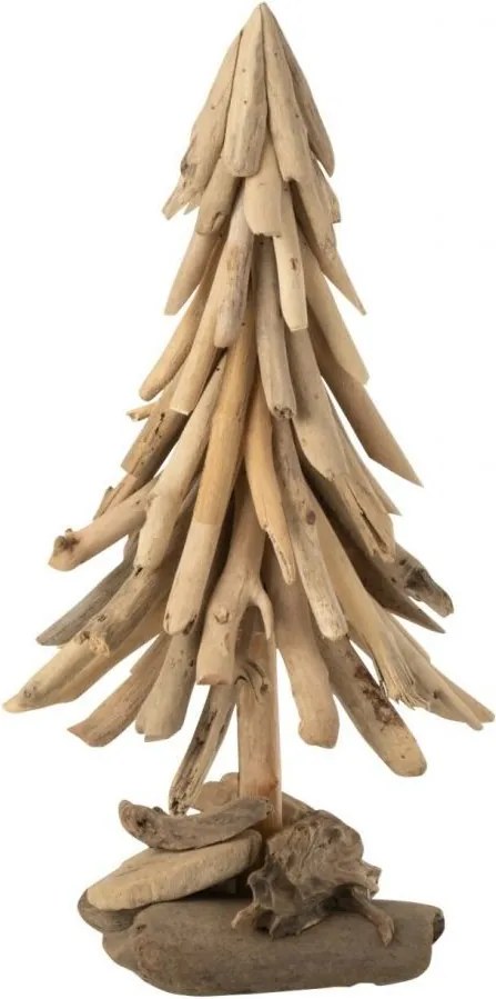 Drevený vianočný stromček z kúskov naplaveného dreva Driftwood M – 23*23*50 cm