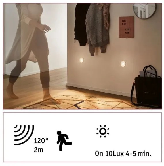 Paulmann 92925 - LED/2,7W Schodiskové svietidlo so senzorom WAND 230V