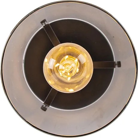 Inteligentné stropné svietidlo čierne s dymovým sklom vrátane Wifi ST64 - Dome