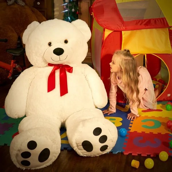 Veľký biely plyšový medveď 150 cm - XXXL plyšák  biely