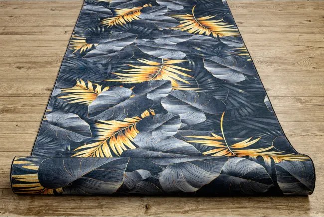 Protišmykový behúň LOTUS PAPRADE 45270 sivý / zlatý - Výpredaj