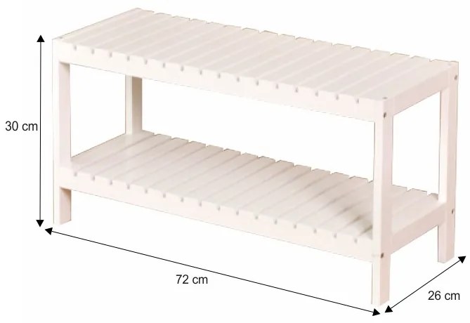 Botník s lavicou Adita Typ 1 - biela
