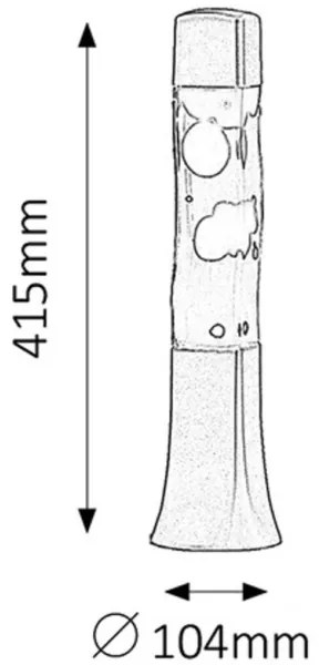 Rabalux 4109 - Lávová lampa MARSHAL 1xE14/25W/230V