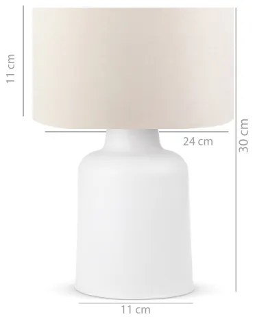 Stolná lampa AYD 1xE27/60W/230V béžová/biela