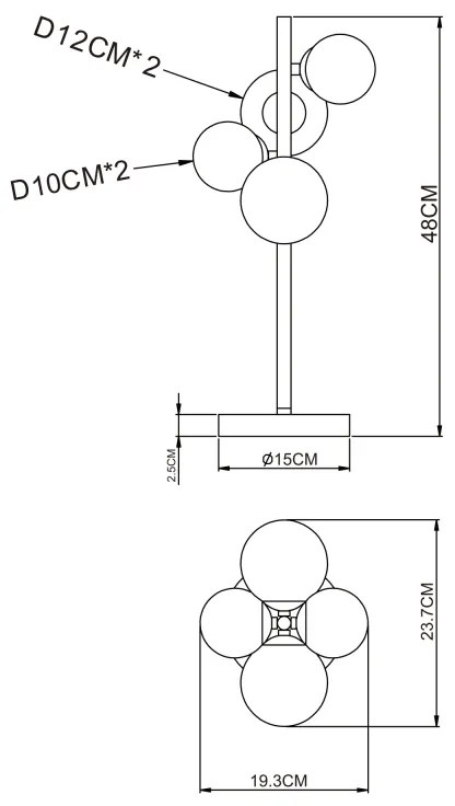 GLOBO RIHA 56135-4T Stolová lampa