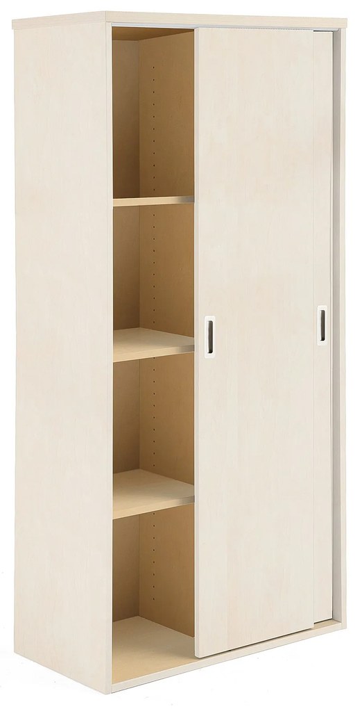 Kancelárska skriňa s posuvnými dverami MODULUS, 1600x800 mm, breza