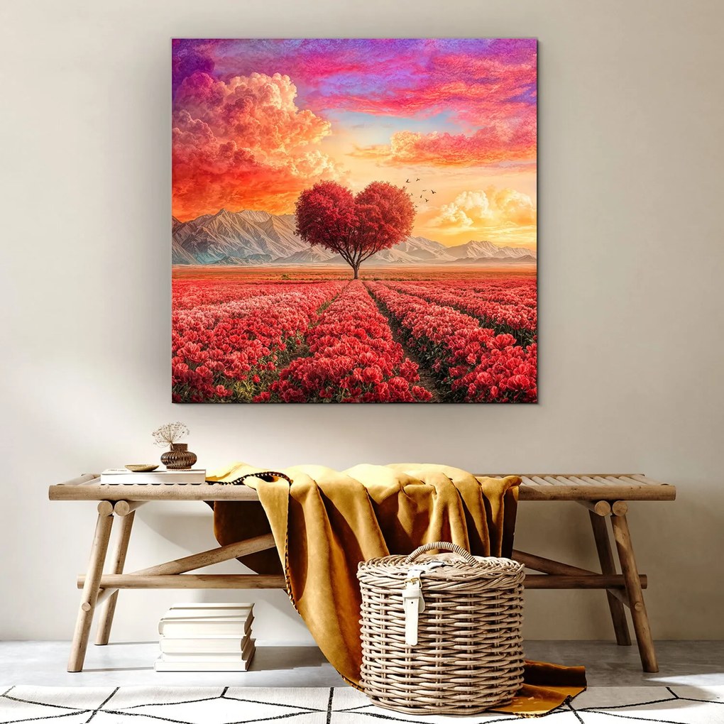 DUBLEZ | Romantický obraz - Strom v tvare srdca